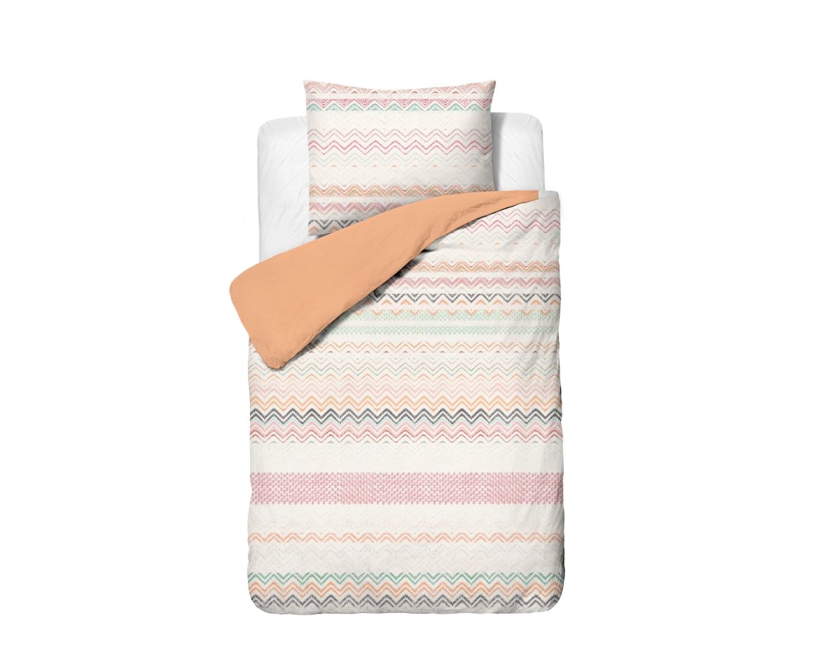 Microfibre Duvet Cover Set Elaya | Pink | Single Long - 140cm (W) x 200/220cm (L) - The Bedding & Blankets Store
