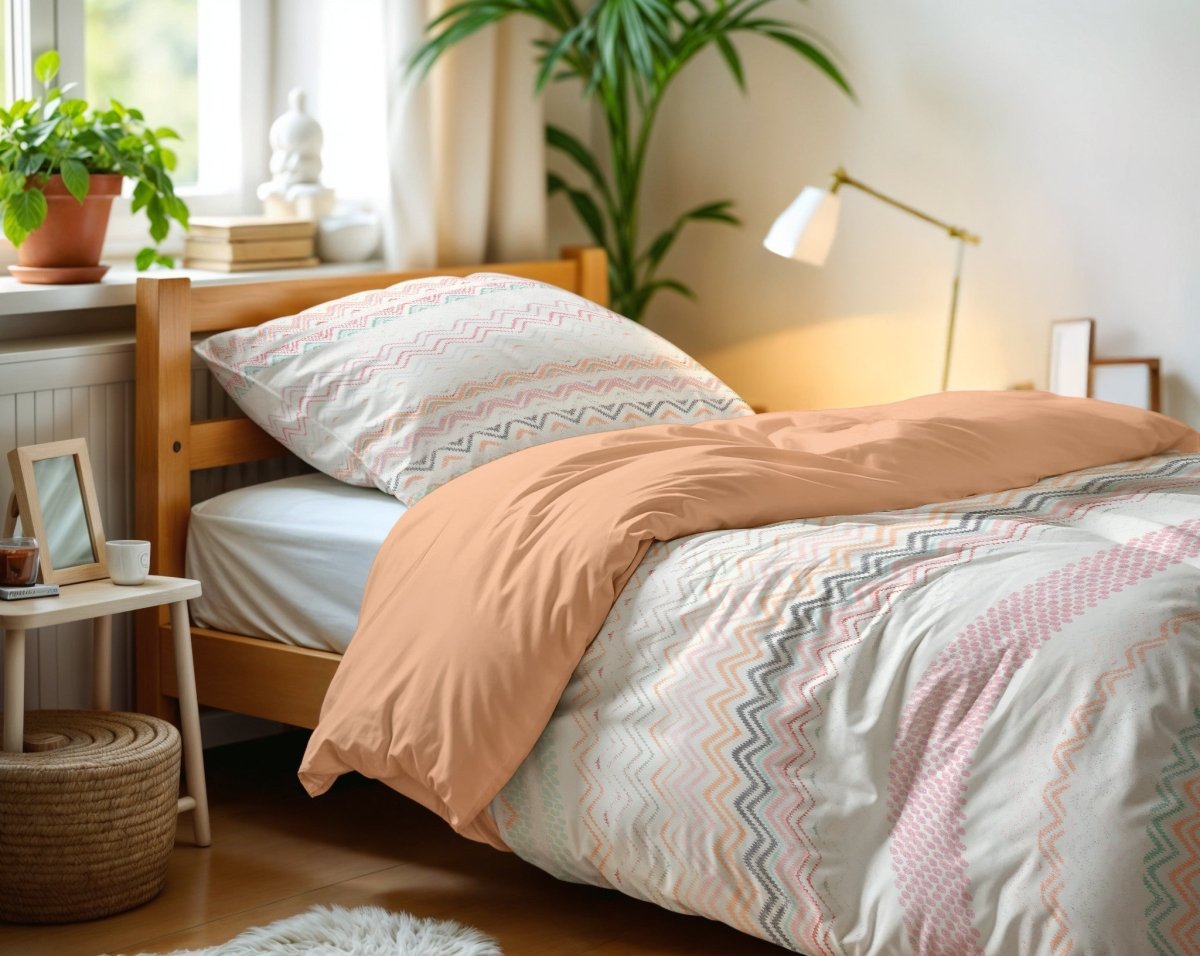 Microfibre Duvet Cover Set Elaya | Pink | Single Long - 140cm (W) x 200/220cm (L) - The Bedding & Blankets Store