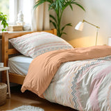 Microfibre Duvet Cover Set Elaya | Pink | Single Long - 140cm (W) x 200/220cm (L) - The Bedding & Blankets Store