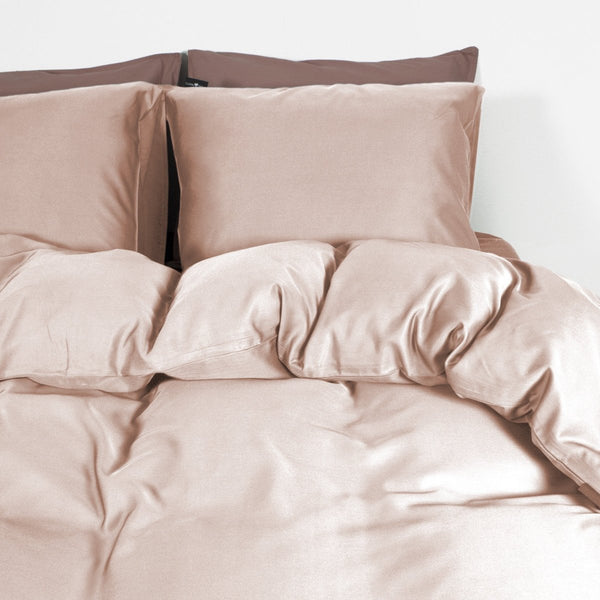 100% Bamboo Duvet Cover Set | Blush Pink | Single Long - 140cm (W) x 200/220cm (L) - The Bedding & Blankets Store