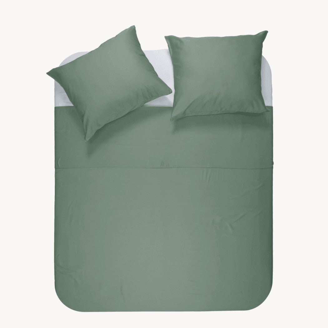 100% Bamboo Duvet Cover Set | Green | Single Long - 140cm (W) x 200/220cm (L) - The Bedding & Blankets Store