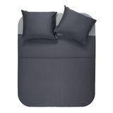 100% Bamboo Duvet Cover Set | Grey Anthracite | Single Long - 140cm (W) x 200/220cm (L) - The Bedding & Blankets Store