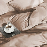 100% Bamboo Duvet Cover Set | Taupe | Single Long - 140cm (W) x 200/220cm (L) - The Bedding & Blankets Store