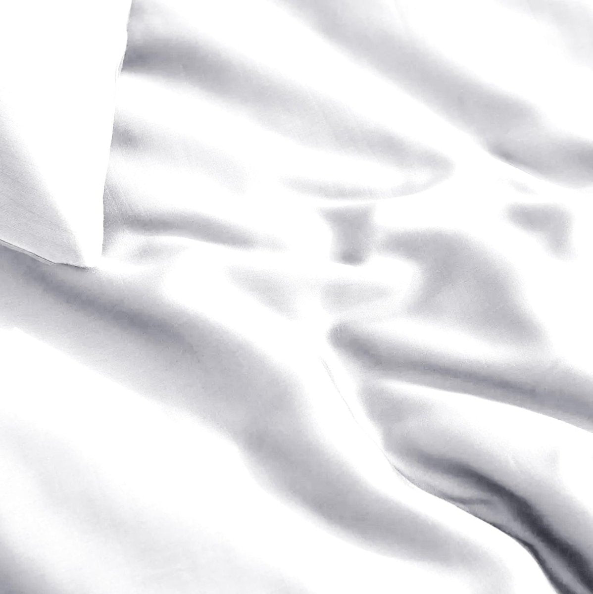 100% Bamboo Duvet Cover Set | White | Single Long - 140cm (W) x 200/220cm (L) - The Bedding & Blankets Store