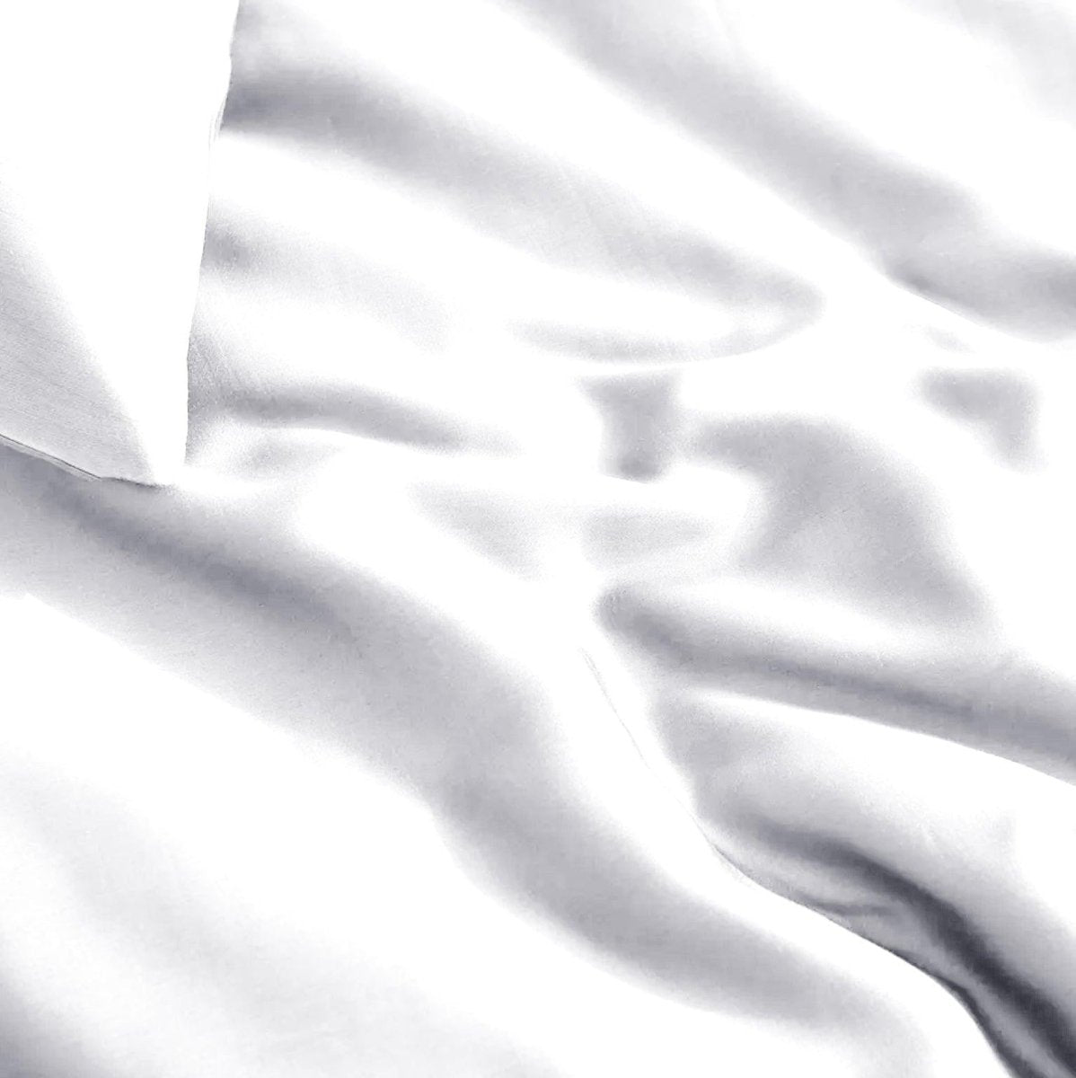 100% Bamboo Duvet Cover Set | White | Single Long - 140cm (W) x 200/220cm (L) - The Bedding & Blankets Store