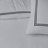 100% Cotton Percale Duvet Cover Set Brata | Grey/Anthracite | King XL - 240cm (W) x 200/260cm (L) - The Bedding & Blankets Store