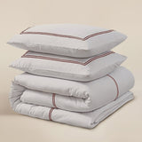 100% Cotton Percale Duvet Cover Set Brata | Taupe/Bronze | Super King - 260cm (W) x 200/260cm (L) - The Bedding & Blankets Store