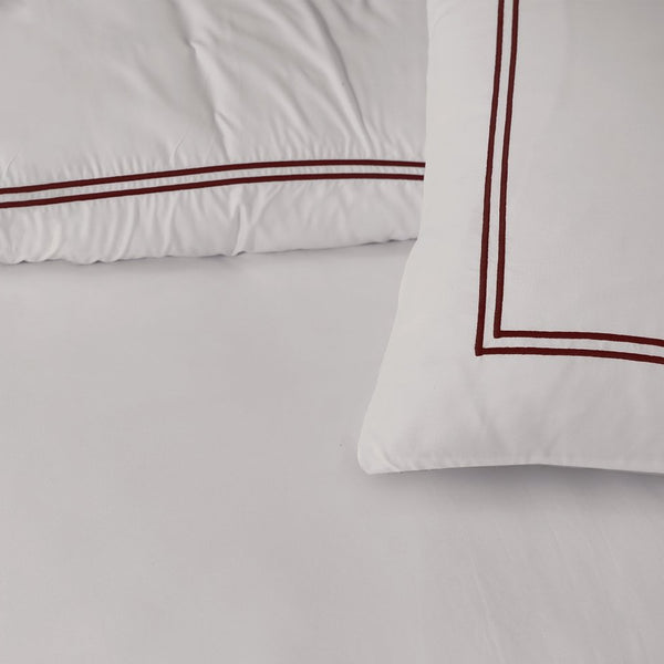 100% Cotton Percale Duvet Cover Set Brata | Taupe/Bronze | Super King - 260cm (W) x 200/260cm (L) - The Bedding & Blankets Store