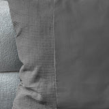 100% Cotton Percale Duvet Cover Set Waffle | Grey | Single XL - 140cm (W) x 200/260cm (L) - The Bedding & Blankets Store