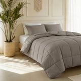 100% Cotton Percale Pillowcase Pair | Taupe/Brown | 60cm x 70cm - The Bedding & Blankets Store