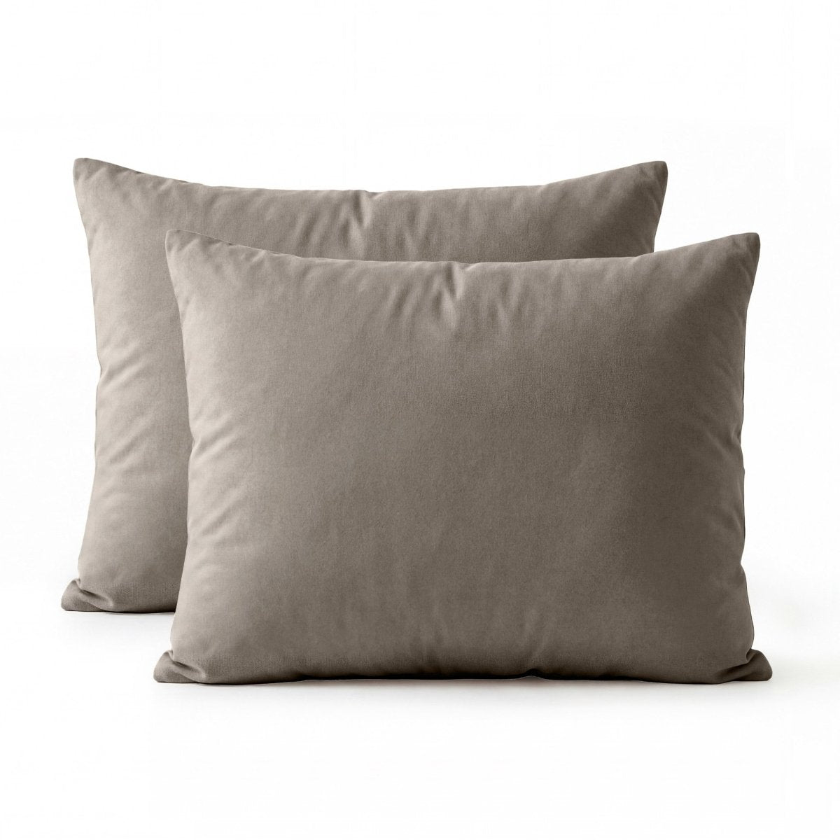100% Cotton Percale Pillowcase Pair | Taupe/Brown | 60cm x 70cm - The Bedding & Blankets Store