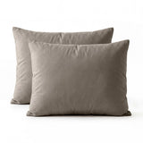 100% Cotton Percale Pillowcase Pair | Taupe/Brown | 60cm x 70cm - The Bedding & Blankets Store