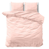 100% Cotton Sateen Duvet Cover Set Solid Satin | Pink | Double XL - 200cm (W) x 200/260cm (L) - The Bedding & Blankets Store