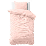 100% Cotton Sateen Duvet Cover Set Solid Satin | Pink | Single - 135cm (W) x 200cm (L) - The Bedding & Blankets Store