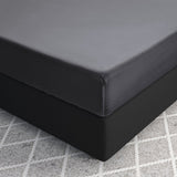 100% Cotton Satin Fitted Sheet | Anthracite Grey | Single Narrow (EU) 70 x 200cm (L) x 30cm (D) - The Bedding & Blankets Store