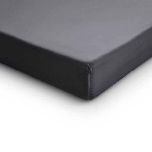 100% Cotton Satin Fitted Sheet | Anthracite Grey | Single Narrow (EU) 70 x 200cm (L) x 30cm (D) - The Bedding & Blankets Store
