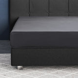100% Cotton Satin Fitted Sheet | Anthracite Grey | Single Narrow (EU) 70 x 200cm (L) x 30cm (D) - The Bedding & Blankets Store
