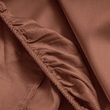 100% Cotton Satin Fitted Sheet | Brown | Single Narrow (EU) 70 x 200cm (L) x 30cm (D) - The Bedding & Blankets Store