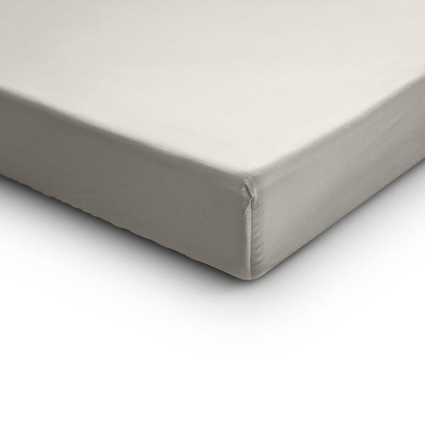 100% Cotton Satin Fitted Sheet | Cream | Single Narrow (EU) 70 x 200cm (L) x 30cm (D) - The Bedding & Blankets Store