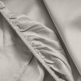 100% Cotton Satin Fitted Sheet | Cream | Single Narrow (EU) 70 x 200cm (L) x 30cm (D) - The Bedding & Blankets Store