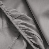 100% Cotton Satin Fitted Sheet | Grey | Single Narrow (EU) 70 x 200cm (L) x 30cm (D) - The Bedding & Blankets Store