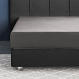 100% Cotton Satin Fitted Sheet | Grey | Single Narrow (EU) 70 x 200cm (L) x 30cm (D) - The Bedding & Blankets Store