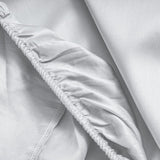 100% Cotton Satin Fitted Sheet | White | Single Narrow (EU) 70 x 200cm (L) x 30cm (D) - The Bedding & Blankets Store