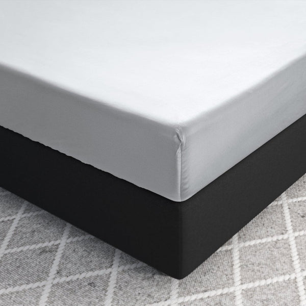 100% Cotton Satin Fitted Sheet | White | Single Narrow (EU) 70 x 200cm (L) x 30cm (D) - The Bedding & Blankets Store