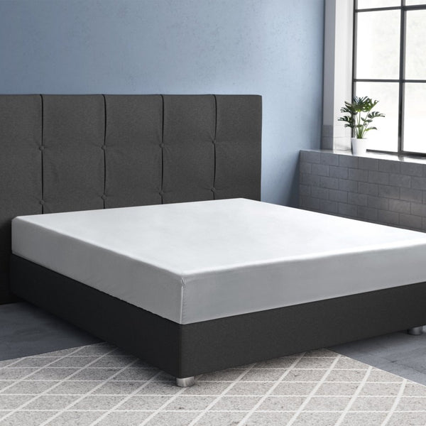100% Cotton Satin Fitted Sheet | White | Single Narrow (EU) 70 x 200cm (L) x 30cm (D) - The Bedding & Blankets Store