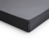 100% Cotton Satin Mattress Topper Fitted Sheet | Anthracite Grey | Single 90 x 200cm (L) x 15cm (D) - The Bedding & Blankets Store