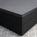 100% Cotton Satin Mattress Topper Fitted Sheet | Anthracite Grey | Single 90 x 200cm (L) x 15cm (D) - The Bedding & Blankets Store