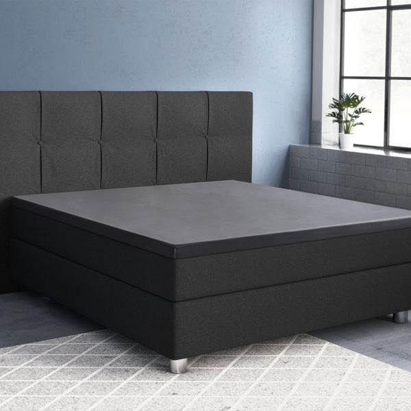 100% Cotton Satin Mattress Topper Fitted Sheet | Anthracite Grey | Single 90 x 200cm (L) x 15cm (D) - The Bedding & Blankets Store