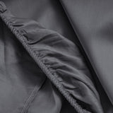 100% Cotton Satin Mattress Topper Fitted Sheet | Anthracite Grey | Single 90 x 200cm (L) x 15cm (D) - The Bedding & Blankets Store