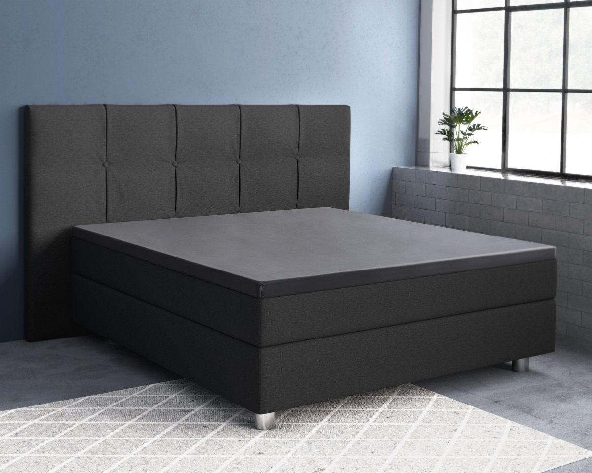 100% Cotton Satin Mattress Topper Fitted Sheet | Anthracite Grey | Single 90 x 200cm (L) x 15cm (D) - The Bedding & Blankets Store