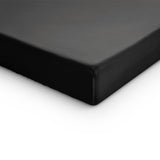 100% Cotton Satin Mattress Topper Fitted Sheet | Black | Single 90 x 200cm (L) x 15cm (D) - The Bedding & Blankets Store