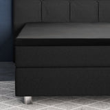 100% Cotton Satin Mattress Topper Fitted Sheet | Black | Single 90 x 200cm (L) x 15cm (D) - The Bedding & Blankets Store