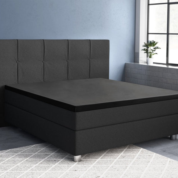 100% Cotton Satin Mattress Topper Fitted Sheet | Black | Single 90 x 200cm (L) x 15cm (D) - The Bedding & Blankets Store