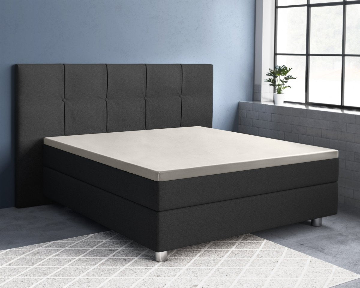 100% Cotton Satin Mattress Topper Fitted Sheet | Cream | Single 90 x 200cm (L) x 15cm (D) - The Bedding & Blankets Store