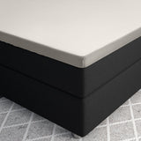100% Cotton Satin Mattress Topper Fitted Sheet | Cream | Single 90 x 200cm (L) x 15cm (D) - The Bedding & Blankets Store