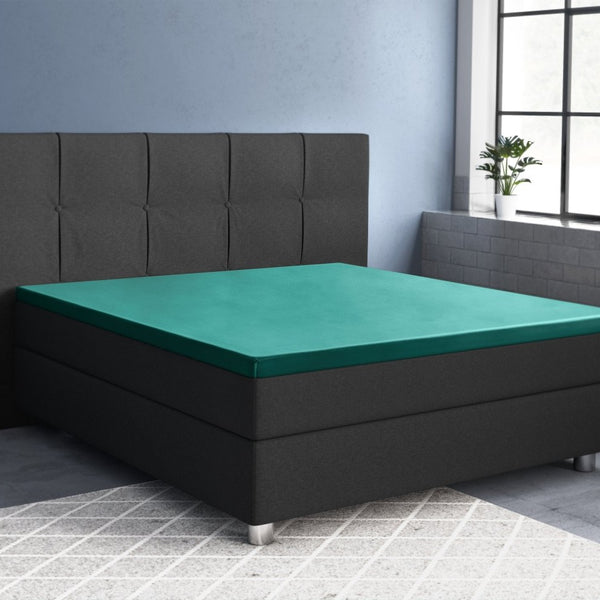 100% Cotton Satin Mattress Topper Fitted Sheet | Dark Green | Single 90 x 200cm (L) x 15cm (D) - The Bedding & Blankets Store