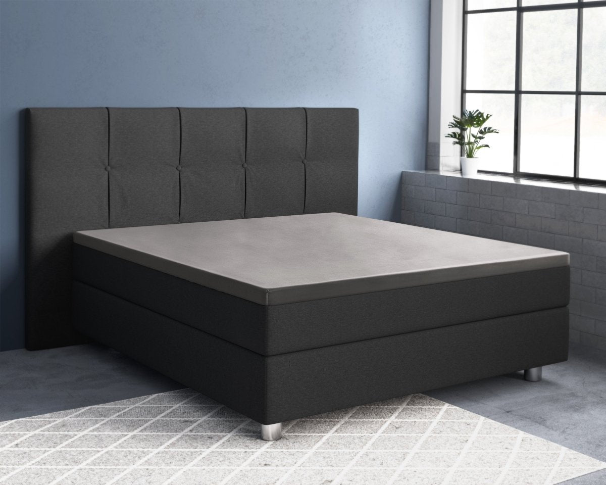 100% Cotton Satin Mattress Topper Fitted Sheet | Grey | Single 90 x 200cm (L) x 15cm (D) - The Bedding & Blankets Store