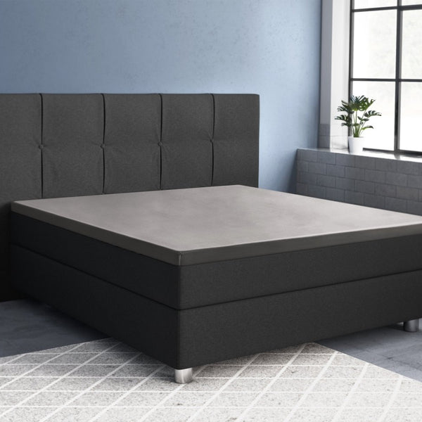 100% Cotton Satin Mattress Topper Fitted Sheet | Grey | Single 90 x 200cm (L) x 15cm (D) - The Bedding & Blankets Store