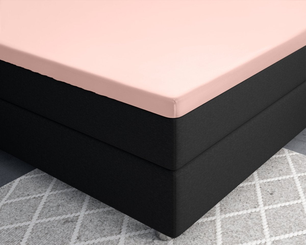 100% Cotton Satin Mattress Topper Fitted Sheet | Pink | Single 90 x 200cm (L) x 15cm (D) - The Bedding & Blankets Store
