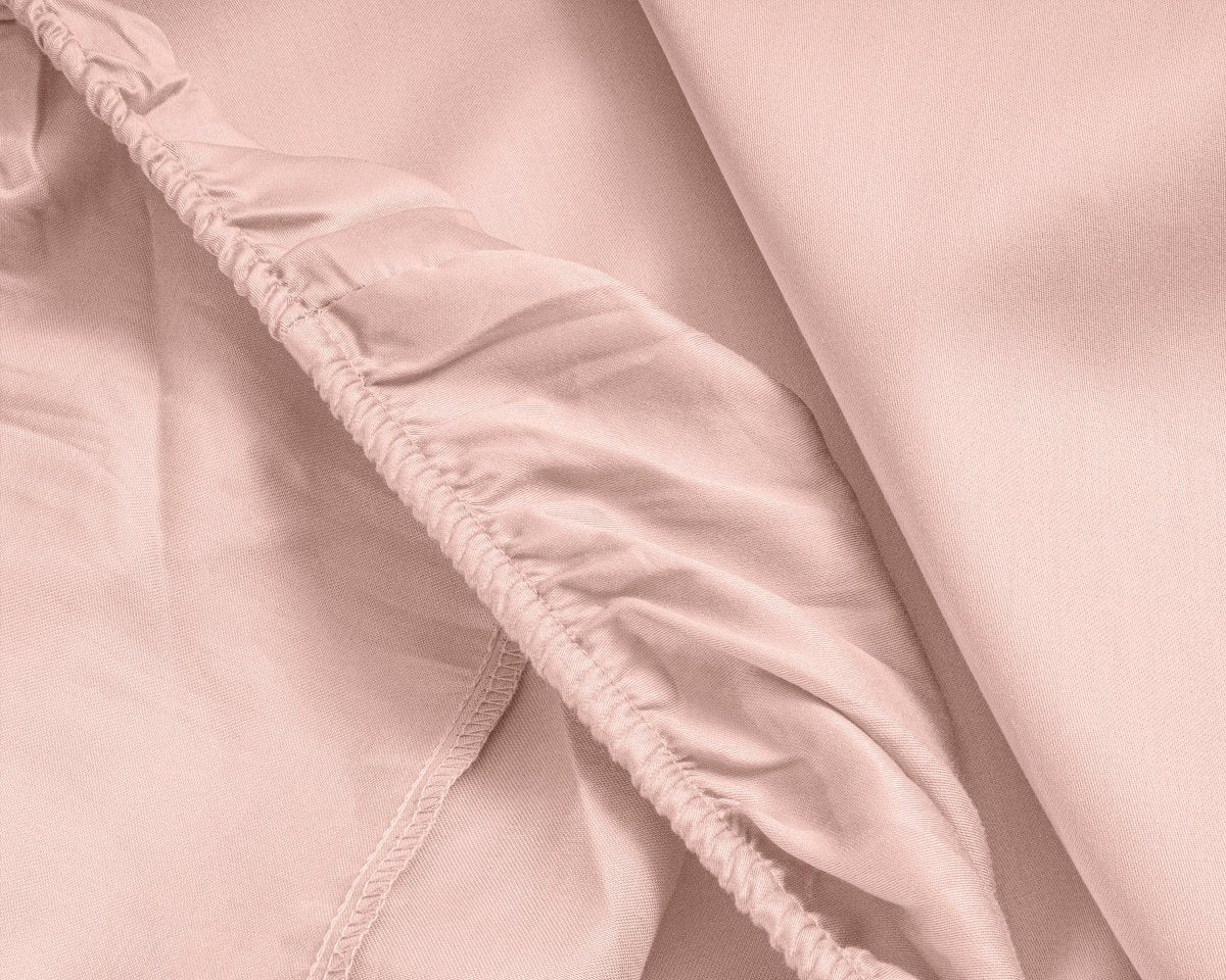 100% Cotton Satin Mattress Topper Fitted Sheet | Pink | Single 90 x 200cm (L) x 15cm (D) - The Bedding & Blankets Store