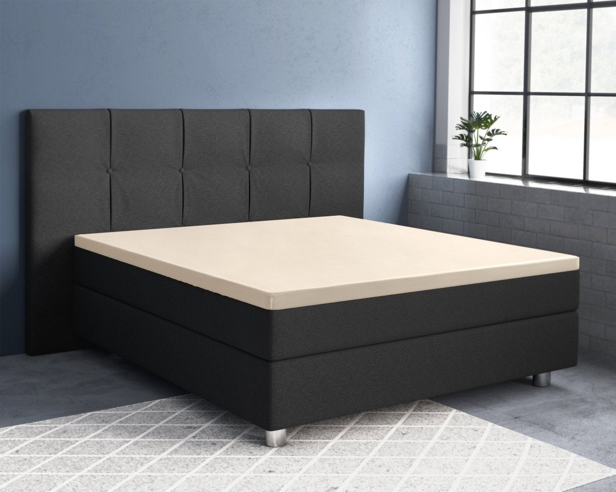 100% Cotton Satin Mattress Topper Fitted Sheet | Sand | Single 90 x 200cm (L) x 15cm (D) - The Bedding & Blankets Store