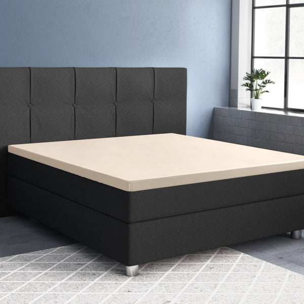 100% Cotton Satin Mattress Topper Fitted Sheet | Sand | Single 90 x 200cm (L) x 15cm (D) - The Bedding & Blankets Store