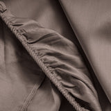 100% Cotton Satin Mattress Topper Fitted Sheet | Taupe | Single 90 x 200cm (L) x 15cm (D) - The Bedding & Blankets Store