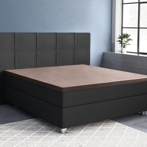 100% Cotton Satin Mattress Topper Fitted Sheet | Taupe | Single 90 x 200cm (L) x 15cm (D) - The Bedding & Blankets Store