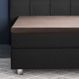 100% Cotton Satin Mattress Topper Fitted Sheet | Taupe | Single 90 x 200cm (L) x 15cm (D) - The Bedding & Blankets Store