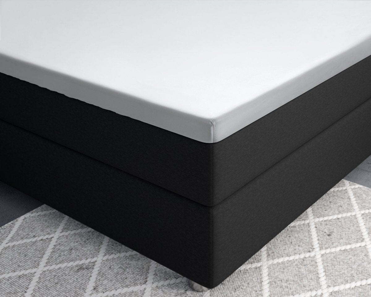 100% Cotton Satin Mattress Topper Fitted Sheet | White | Single 90 x 200cm (L) x 15cm (D) - The Bedding & Blankets Store